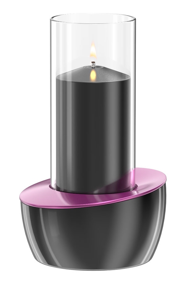 Lampka dekoracyjna na płynny wosk Heliotron Estoque Shiny Black