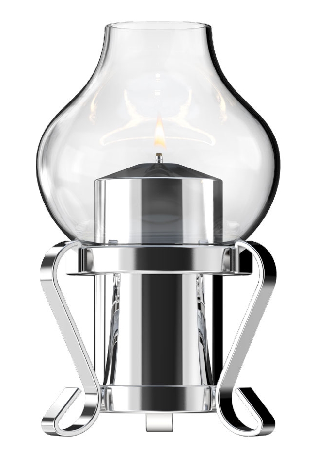 Lampka dekoracyjna na płynny wosk Heliotron Gracia Silver