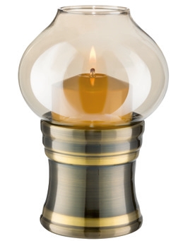 Lampka dekoracyjna na płynny wosk Heliotron Lucenta Bronzed Brass
