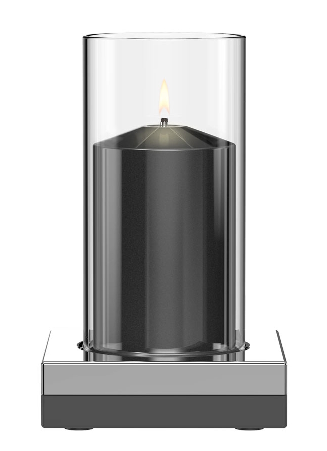 Lampka dekoracyjna na płynny wosk Heliotron Hudson Chrome