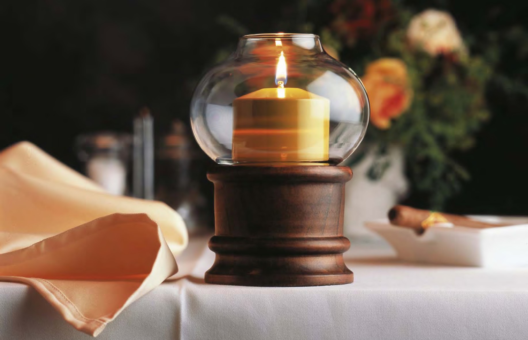 Lampka dekoracyjna na płynny wosk Heliotron Betula Oak