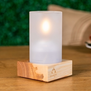 Lampka dekoracyjna na płynny wosk Heliotron Cube Maple