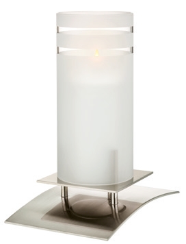 Lampka dekoracyjna na płynny wosk Heliotron Ascari Brushed Chrome